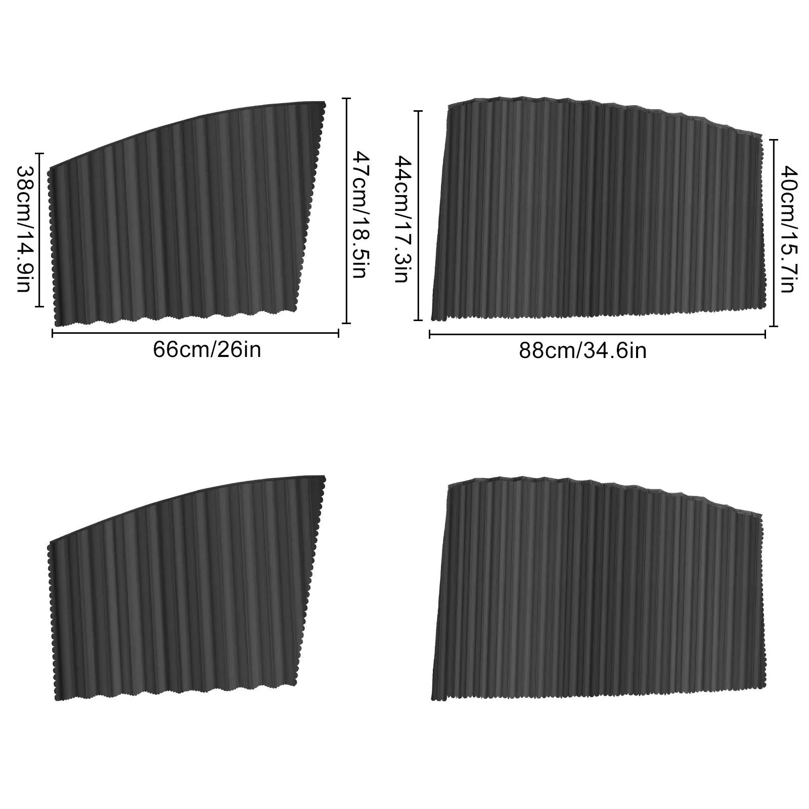 4 Pcs Magnetic Car Window Shades-Retractable Side Window Privacy Curtains,Side Strong-Light Blocking UV Protection Sun Blocker,Car Window Curtain