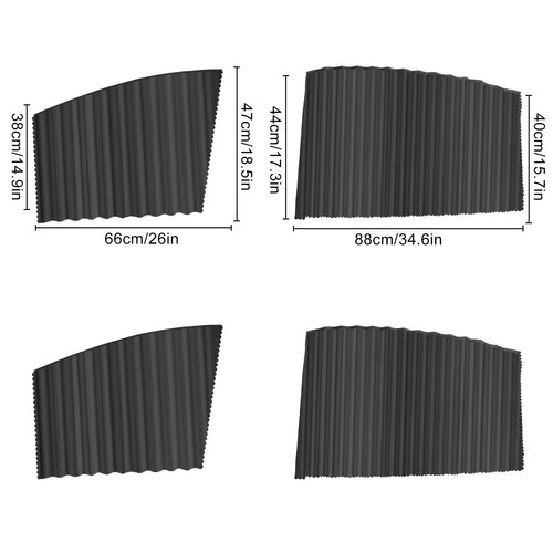 4 Pcs Magnetic Car Window Shades-Retractable Side Window Privacy Curtains,Side Strong-Light Blocking UV Protection Sun Blocker,Car Window Curtain