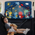 Car Sunshade, Magnetic Double Layer Car Sunshade, Sun Protect Car Sunshade, Auto Interior Accessories, Car Sunshade Curtains, Sun Shade for Car Window