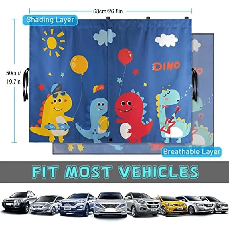 Car Sunshade, Magnetic Double Layer Car Sunshade, Sun Protect Car Sunshade, Auto Interior Accessories, Car Sunshade Curtains, Sun Shade for Car Window