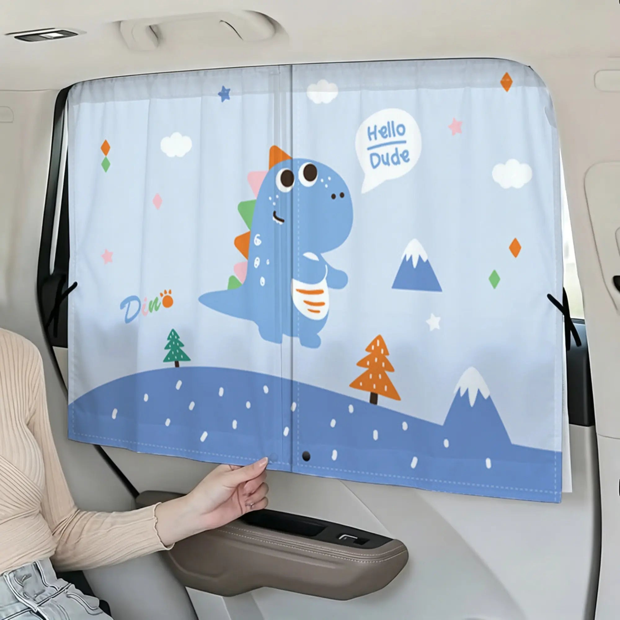 Car Sunshade, Magnetic Double Layer Car Sunshade, Sun Protect Car Sunshade, Auto Interior Accessories, Car Sunshade Curtains, Sun Shade for Car Window