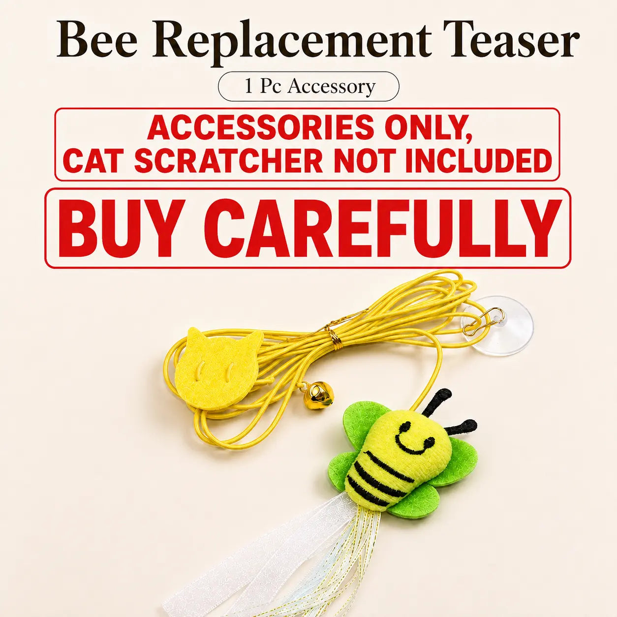 Omnipets 5D Cartoon-Printed Polyester Felt Cat Scratching Pad - Self-Adhesive Vertical Wall-Mounted Furniture Protector with Complimentary Bee Toy for Clean Indoor Cat Care