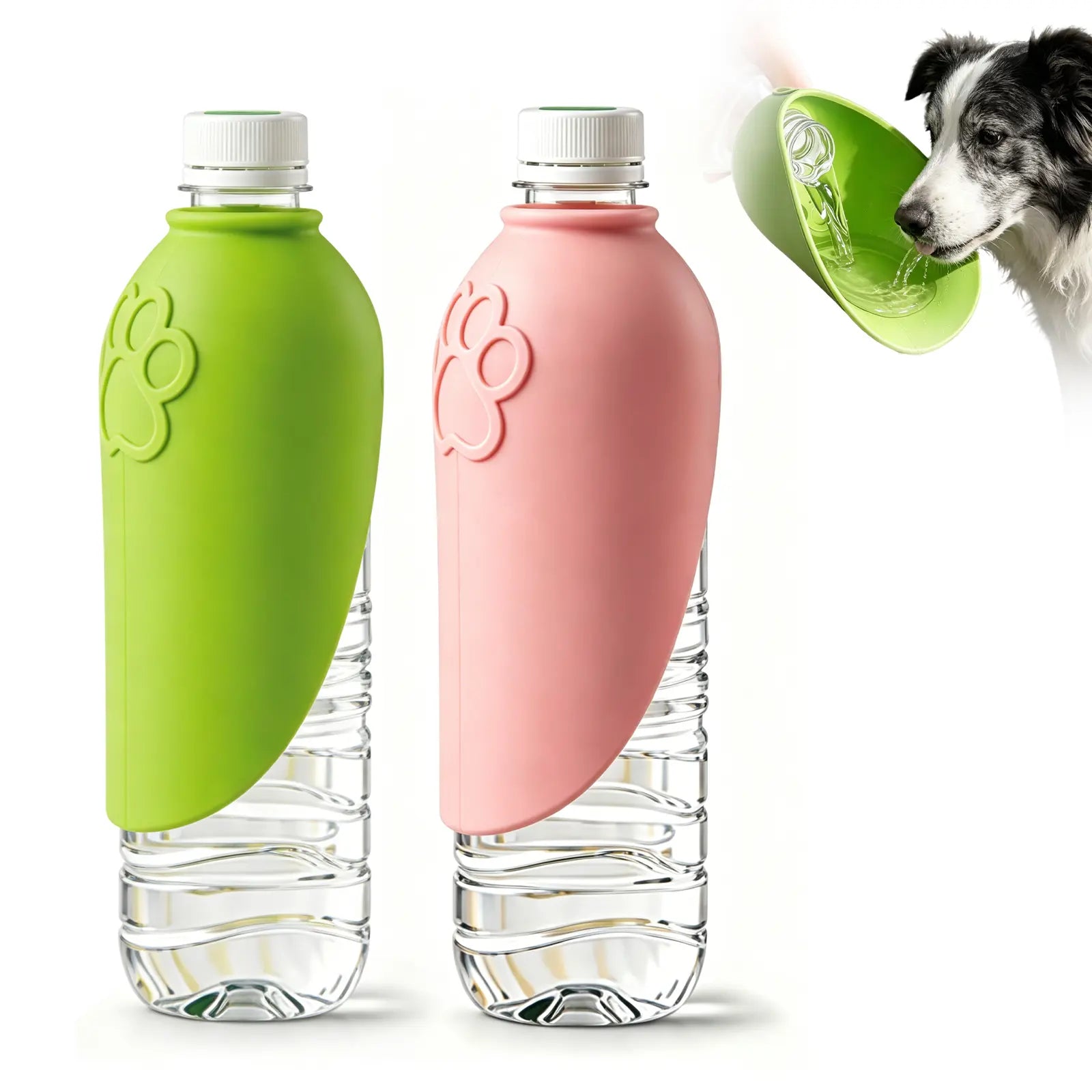 HILLIEN Portable Compact & Lightweight Dog Water Bottle - Foldable Leak-Preventing Pet Water Dispenser with Easy 1-Hand Operation, Dog Accessories for Backpack, Car, Walking | Dealsforyoudays
