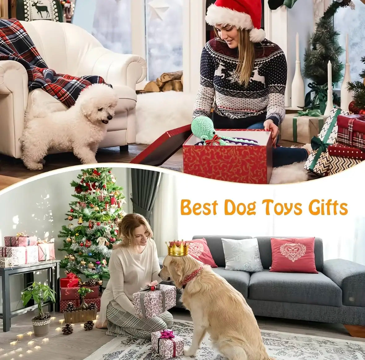 Interactive Plush Squeaky Dog Toy for All Sizes - Durable Soft Fabric Chew Toy for Indoor Play and Boredom Relief - MRWJ