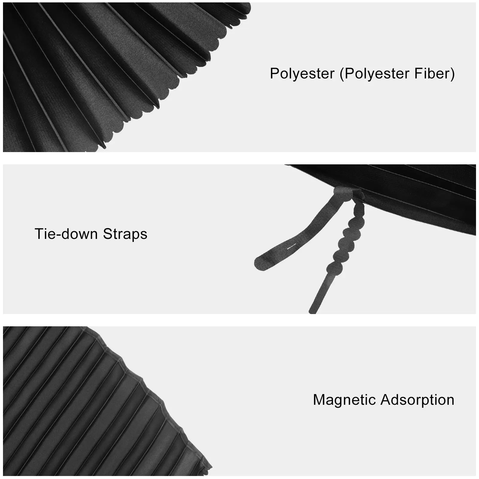4 Pcs Magnetic Car Window Shades-Retractable Side Window Privacy Curtains,Side Strong-Light Blocking UV Protection Sun Blocker,Car Window Curtain