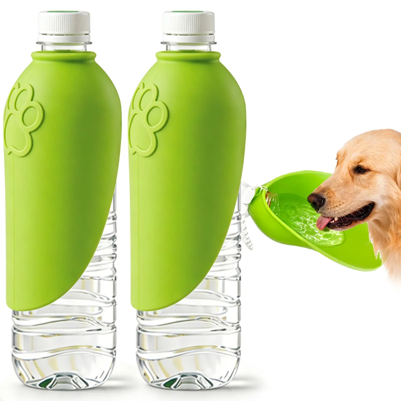 HILLIEN Portable Compact & Lightweight Dog Water Bottle - Foldable Leak-Preventing Pet Water Dispenser with Easy 1-Hand Operation, Dog Accessories for Backpack, Car, Walking | Dealsforyoudays