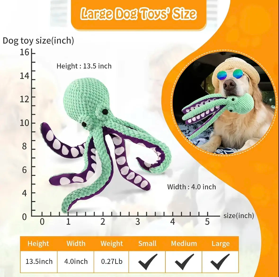 Interactive Plush Squeaky Dog Toy for All Sizes - Durable Soft Fabric Chew Toy for Indoor Play and Boredom Relief - MRWJ
