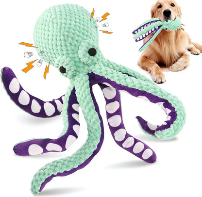 Interactive Plush Squeaky Dog Toy for All Sizes - Durable Soft Fabric Chew Toy for Indoor Play and Boredom Relief - MRWJ