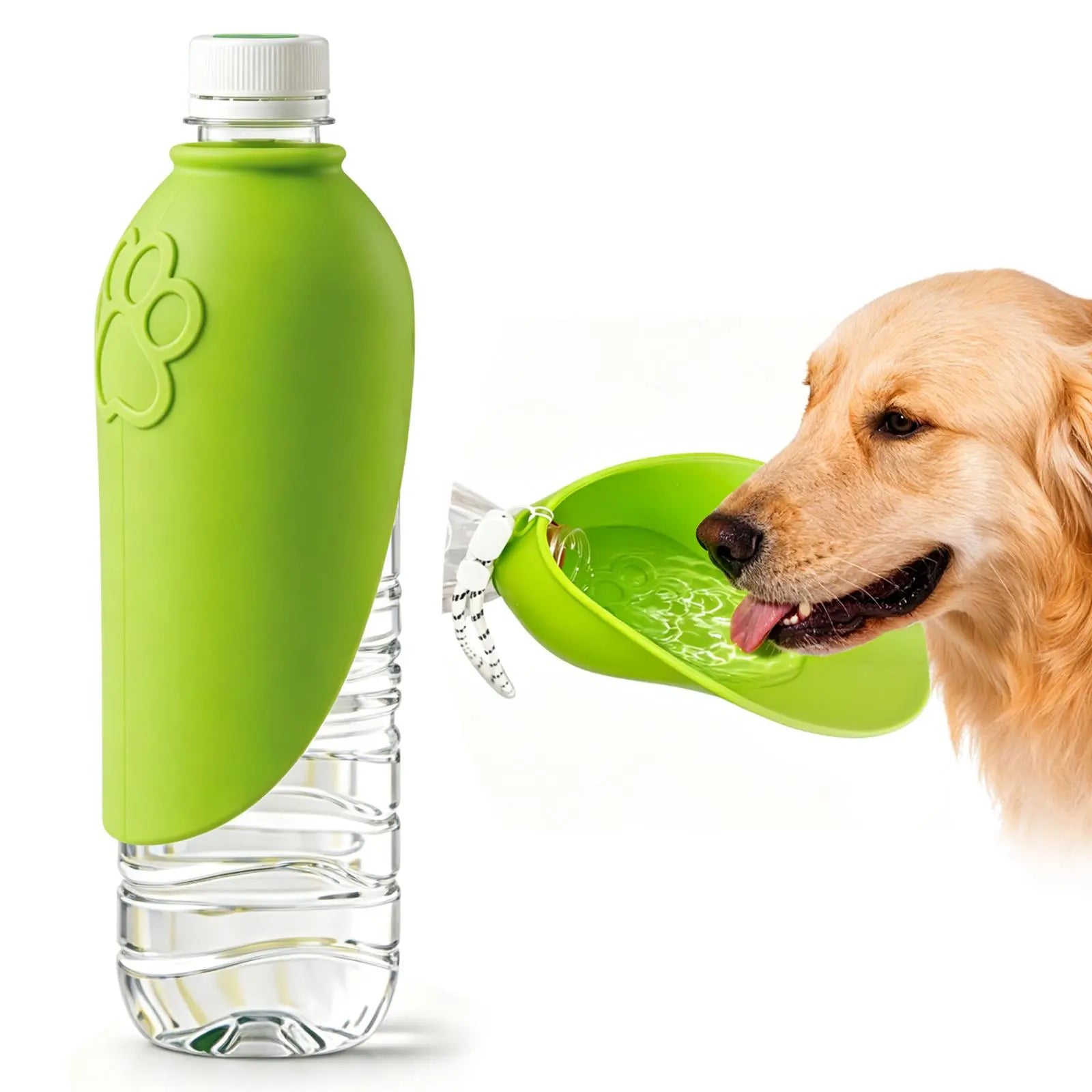 HILLIEN Portable Compact & Lightweight Dog Water Bottle - Foldable Leak-Preventing Pet Water Dispenser with Easy 1-Hand Operation, Dog Accessories for Backpack, Car, Walking | Dealsforyoudays