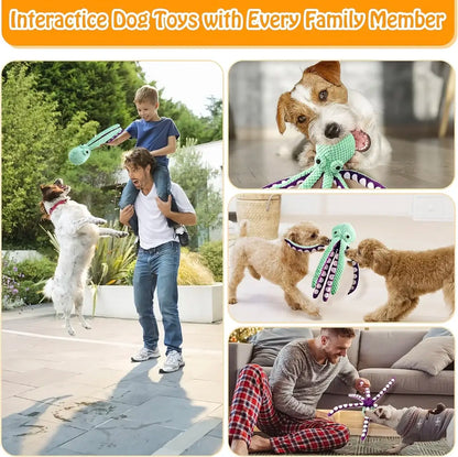 Interactive Plush Squeaky Dog Toy for All Sizes - Durable Soft Fabric Chew Toy for Indoor Play and Boredom Relief - MRWJ